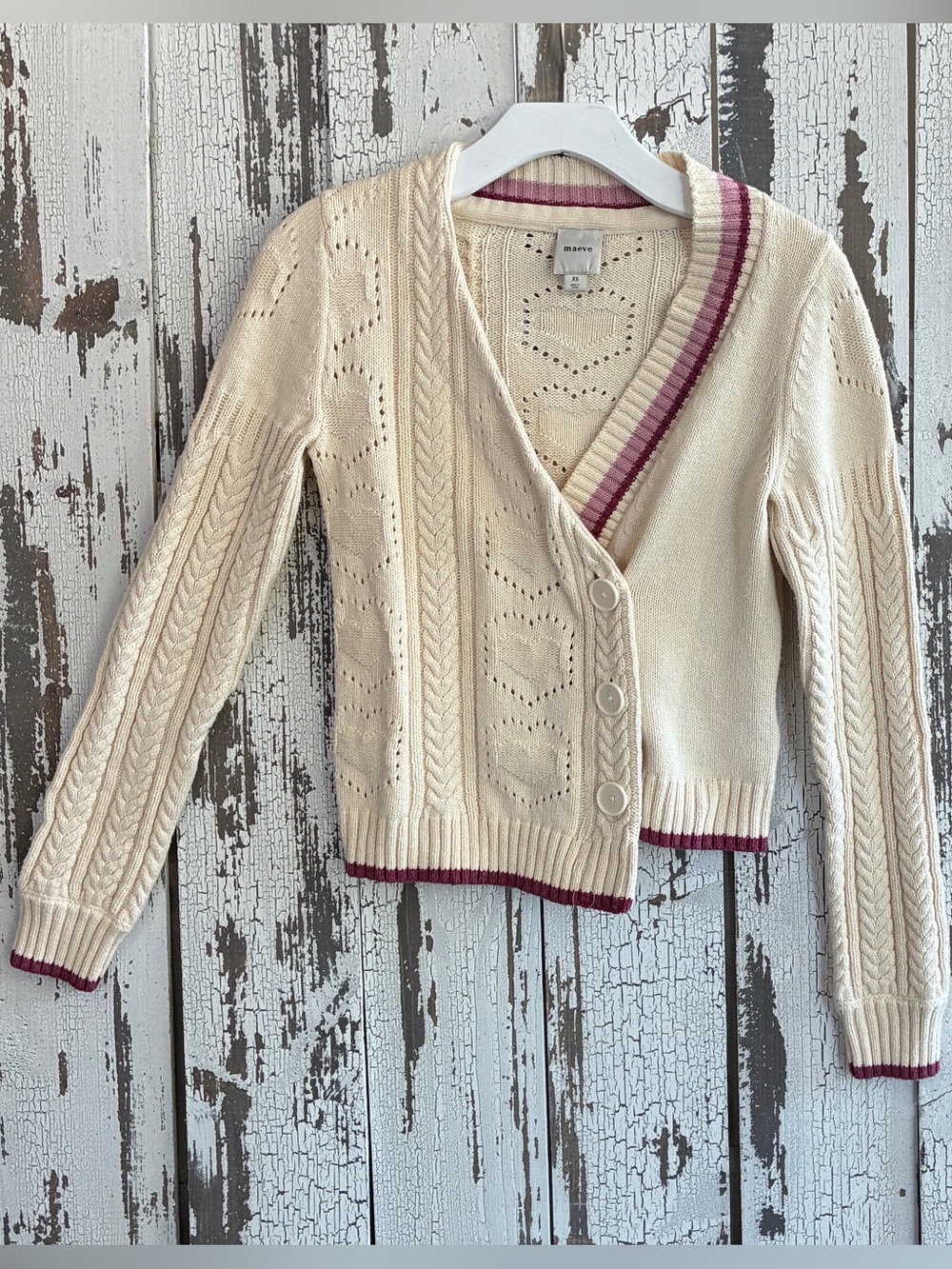 Maeve Anthropologie Asymmetrical Cardigan Sweater XS